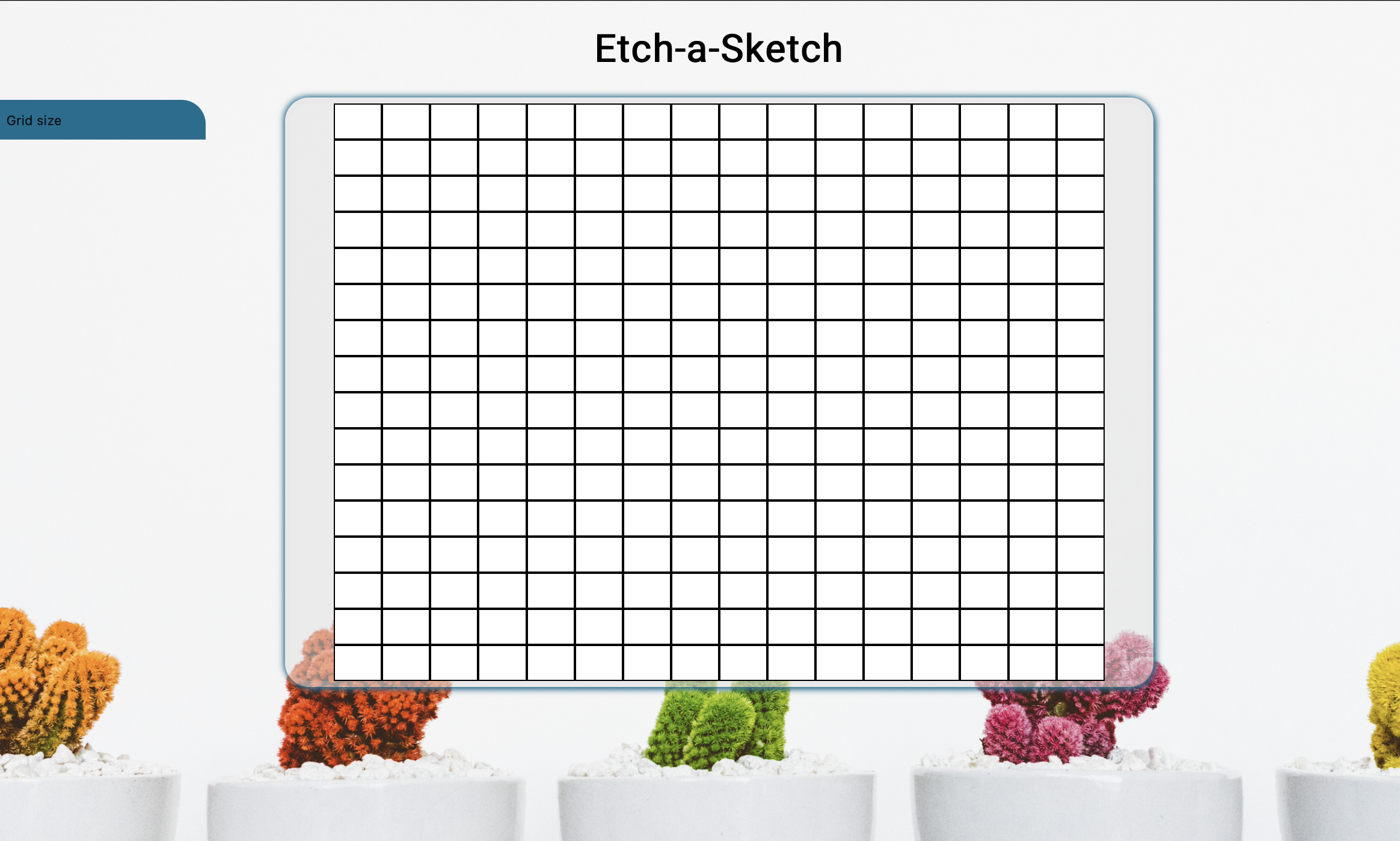 screenshot of the project's main page